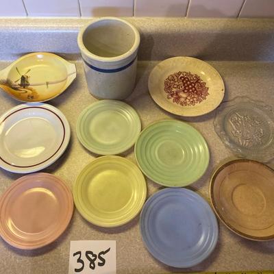 Vintage Plates and Crock