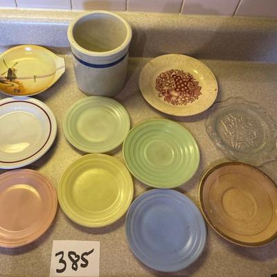 Vintage Plates and Crock