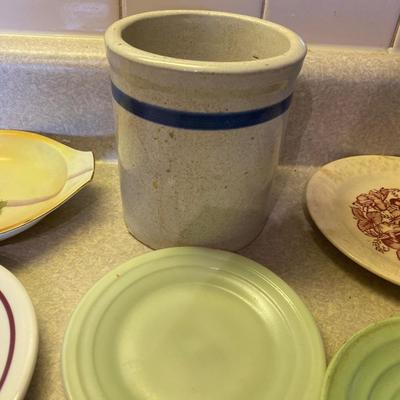 Vintage Plates and Crock