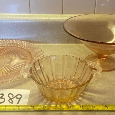 Pink Depression Glass Lot