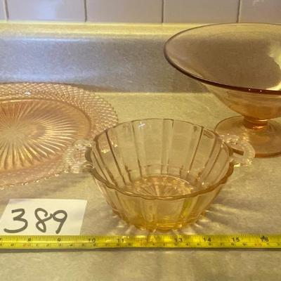 Pink Depression Glass Lot