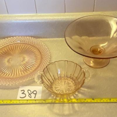 Pink Depression Glass Lot