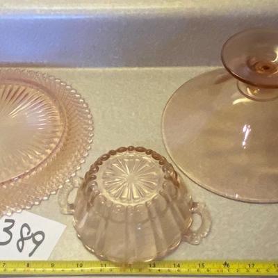 Pink Depression Glass Lot