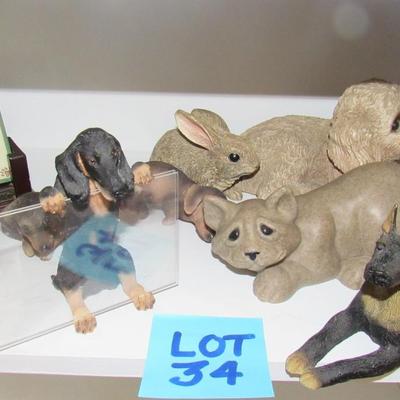 Sale Photo Thumbnail #34: Lot 34-Lot of Ceramic Animals. Good condition.