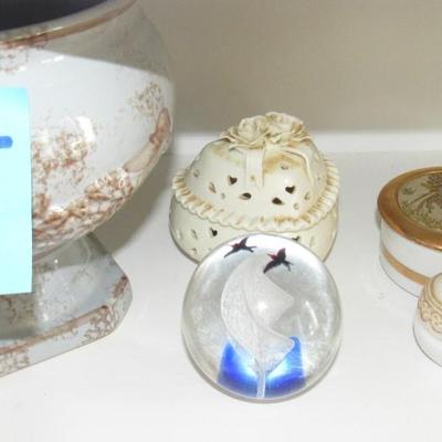 Lot-35 Porcelain Bowls and Small porcelain items.