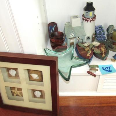 Lot 36-Nautical Items and shell picture