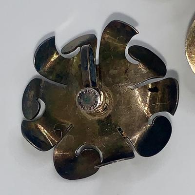 1920’s Costume Jewelry Sterling Silver Brooch/Earring Set