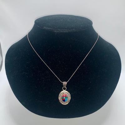 Vintage Sterling Silver Necklace Marked “GU”