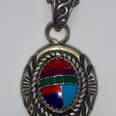 Vintage Sterling Silver Necklace Marked “GU”