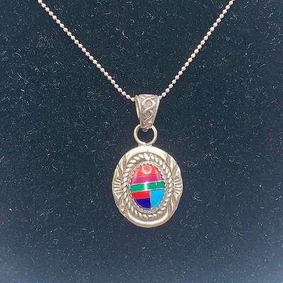 Vintage Sterling Silver Necklace Marked “GU”