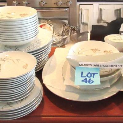 Lot 46-Meadow Lane Spode China Set 91 Pieces