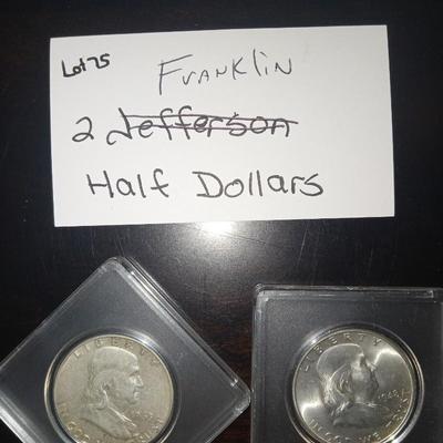 2 franklin 1/2 dollars