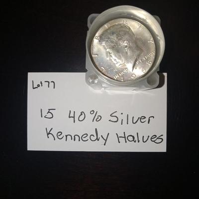 15 40% Kennedys-Silver halves