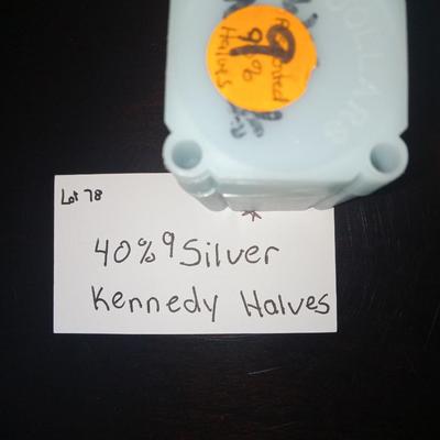 9 kennedy 1/2 40% silver