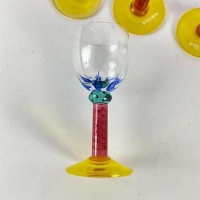 127 Set of Four Kostaboda Handpainted Cordials