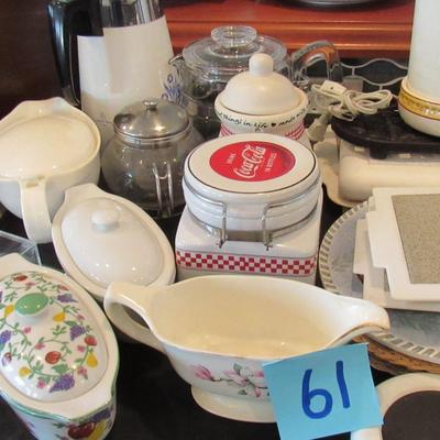 Lot 61-Large Lot of Warmers, Hot Pot/Pan Counter Protectors, Coffee pot, Jars Etc.