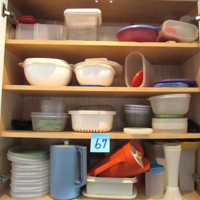 Lot 67-Large Lot of Tupperware
