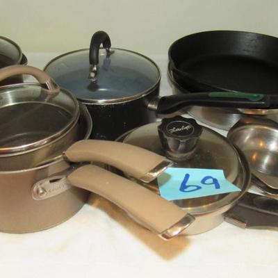 Lot 69-Pots and Pans Some Circulon