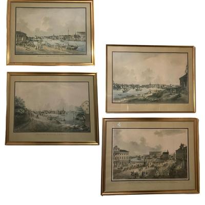 133 Four Antique Prints by Johan Fredrik Martin
