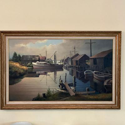 140 Original Waterscape Oil Painting By John Carter Shryock (1914-2007)