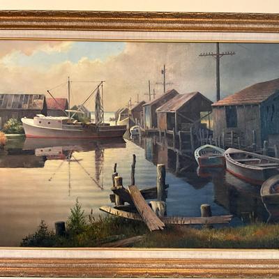 140 Original Waterscape Oil Painting By John Carter Shryock (1914-2007)