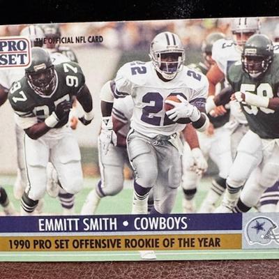 1990 Pro Set Emmit Smith Rookie Card R.O.Y