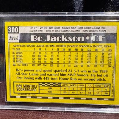 1990 Topps Bo Jackson Autographed Card