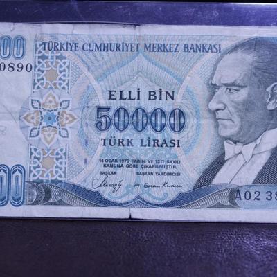 1989-94 Turkey 50000 Lira