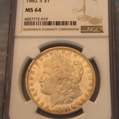 1882-S MS 64 Morgan Silver Dollar