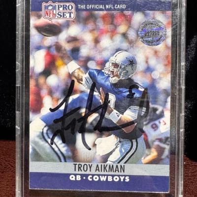 1990 Pro Set Troy Aikman Autographed Card