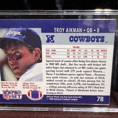 1990 Pro Set Troy Aikman Autographed Card