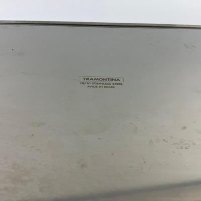 160 Tramontina 18/10 Stainless Steel Roasting Pan With All-Clad Turkey Fork & String