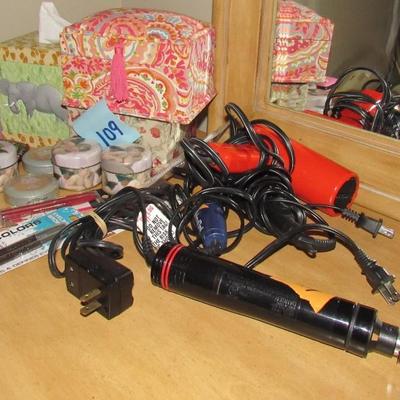 Lot 109-Lot of Accessories, Hot Combs, Blow Dryer Etc.