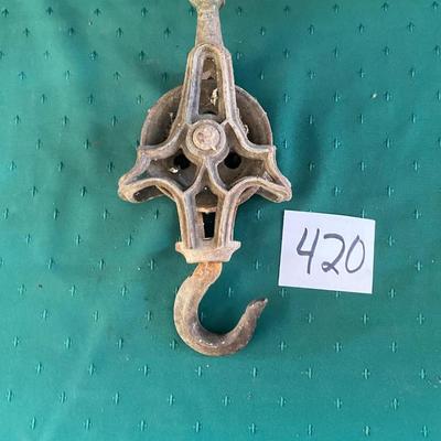 Antique Hay Trolley Drop Pulley
