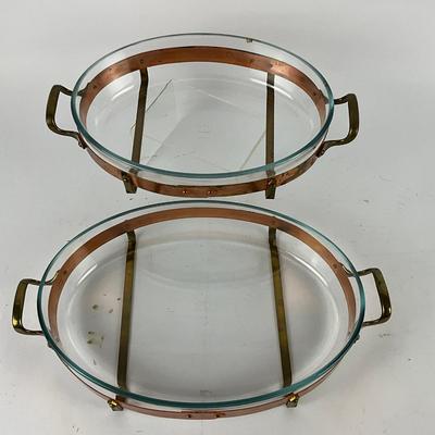 170 Copper & Brass Oval Pyrex by Milsjohan!