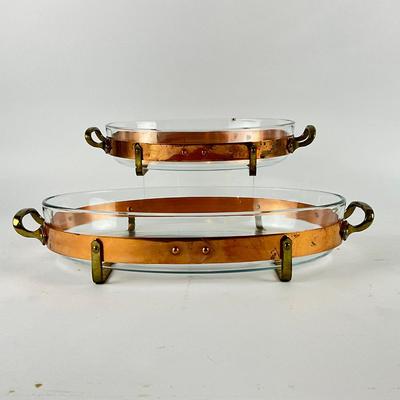 170 Copper & Brass Oval Pyrex by Milsjohan!