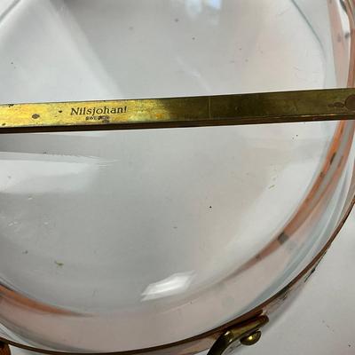 170 Copper & Brass Oval Pyrex by Milsjohan!