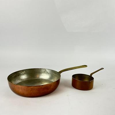 173 Two Copper & Brass Pans