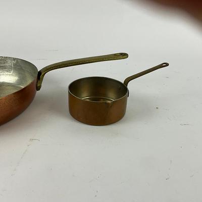 173 Two Copper & Brass Pans