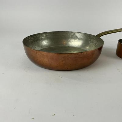 173 Two Copper & Brass Pans