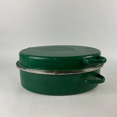 176 Green Enamel Baking Roaster Pan