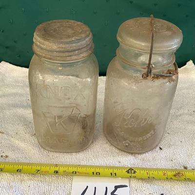 Vintage Knox and Kohrs Canning Jars
