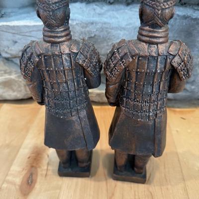 Wood & Marble Book Ends / Statues