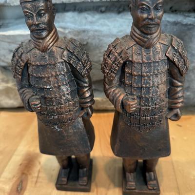 Wood & Marble Book Ends / Statues