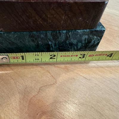 Wood & Marble Book Ends / Statues