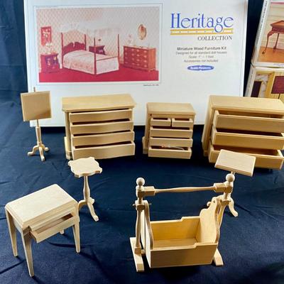 Large Lot of Miniature Doll House Furniture