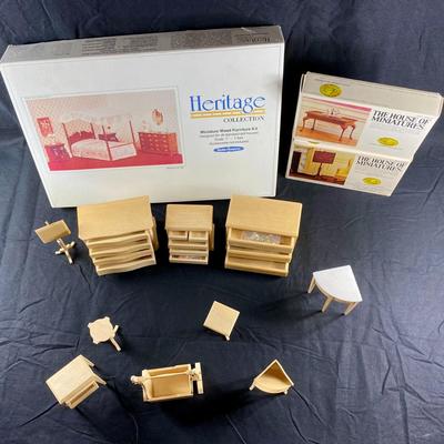 Large Lot of Miniature Doll House Furniture