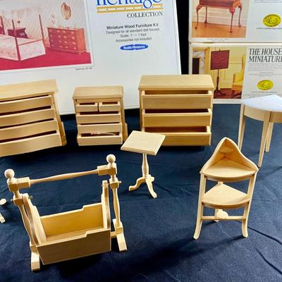 Large Lot of Miniature Doll House Furniture