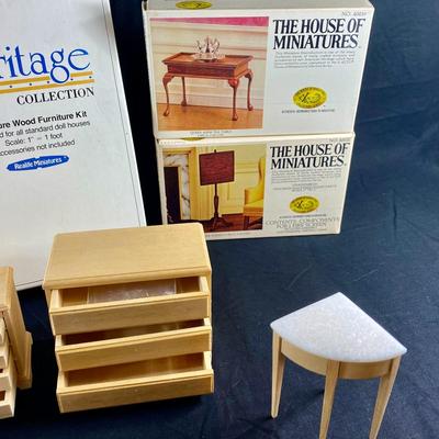 Large Lot of Miniature Doll House Furniture