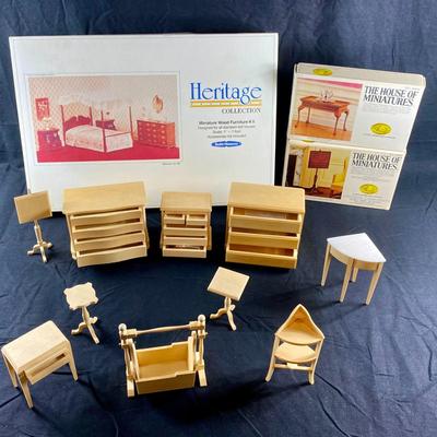 Large Lot of Miniature Doll House Furniture